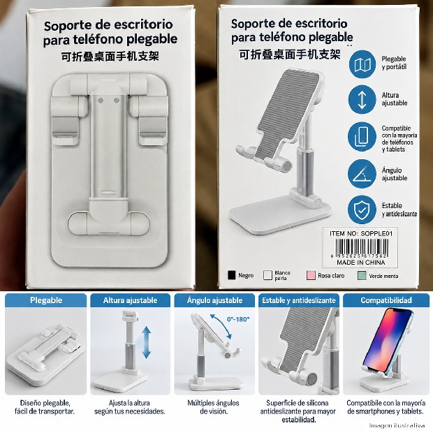 &ua HOLDER SOPORTE CELULAR PIE SOPPLE01